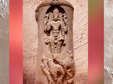 D'après le dieu Shiva émanant du Linga de Feu, art Chola, XIIe-XIIIe siècle, Tamil Nadu, Inde ancienne. (Marsailly/Blogostelle)