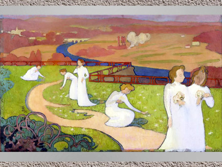 D’après Avril, Maurice Denis, 1892, huile sur toile, France, fin XIXe siècle. (Marsailly/Blogostelle)