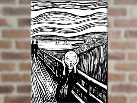 D’après Le Cri, Edvard Munch, 1895, lithographie, Norvège, fin XIXe siècle. (Marsailly/Blogostelle)