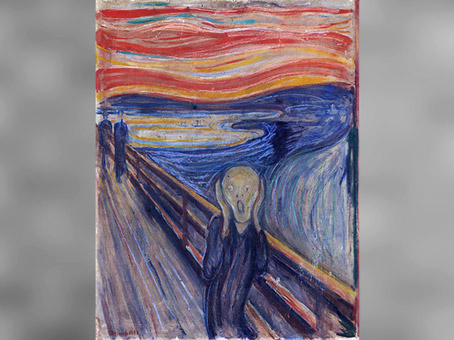 D’après Le Cri, Edvard Munch, 1893, huile, tempera et pastel sur carton, Norvège, fin XIXe siècle. (Marsailly/Blogostelle)