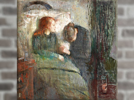 D’après L'Enfant malade, Edvard Munch, 1885-1886, huile sur toile, Norvège, fin XIXe siècle. (Marsailly/Blogostelle)