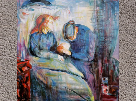 D’après L'Enfant malade, Edvard Munch, 1925, huile sur toile, Norvège, début XXe siècle. (Marsailly/Blogostelle)