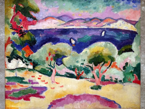 D’après Le Golfe des Lecques, Georges Braque, 1907, huile sur toile, période Fauvisme, France, début XXe siècle. (Marsailly/Blogostelle)