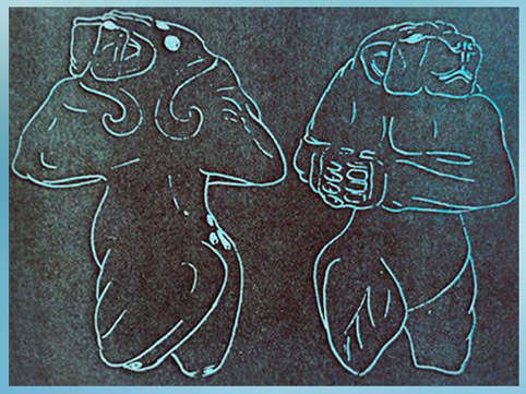 D'après une lionne, graphisme proto-élamite, statuaire, 3100 - 2850 avjc, Élam, Orient ancien. (Marsailly/Blogostelle)