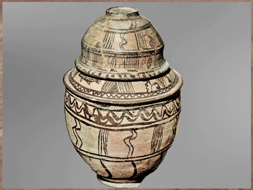 D’après une jarre, céramique peinte, trésor du Vase à la cachette, acropole de Suse, vers 2450 avjc, Élam, Iran actuel, Orient ancien. (Marsailly/Blogostelle)