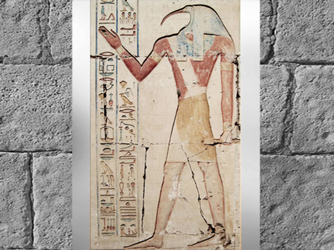 D’après Thot, scribe des dieux, temple funéraire de Séthi Ier et de son fils Ramsès II, Abydos, XIXe dynastie, Nouvel Empire, Égypte ancienne. (Marsailly/Blogostelle) 