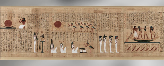 D’après le culte solaire, papyrus d'Imenemsaouf, 1069- 943 avjc, XXIe dynastie, région thébaine, Troisième période intermédiaire, Égypte Ancienne. (Marsailly/Blogostelle) 